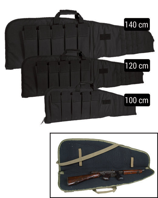 Mil-Tec MODULAR чохол на гвинтівку з ремінцем 100 см, чорний