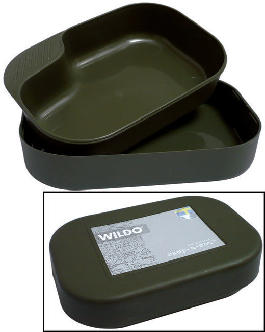 Mil-Tec WILDO® Camp-A-Box столовий набір із пластику Riад, оливковий