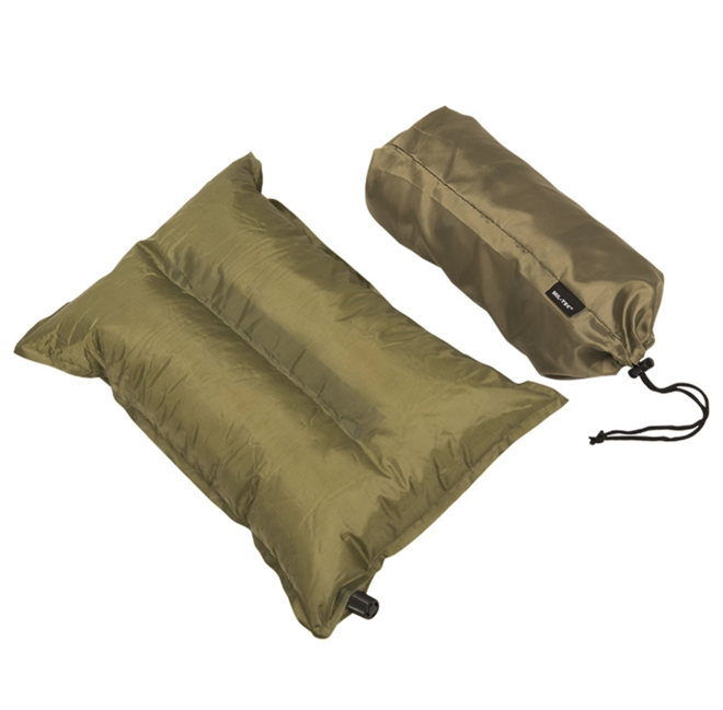 Mil-Tec самонадувний подушка з чохлом, оливковий, 38 x 22 x 8,5 см