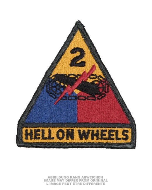 Mil-Tec US '2ND.ARM.DIV.' пекло на колесах текстильна нашивка