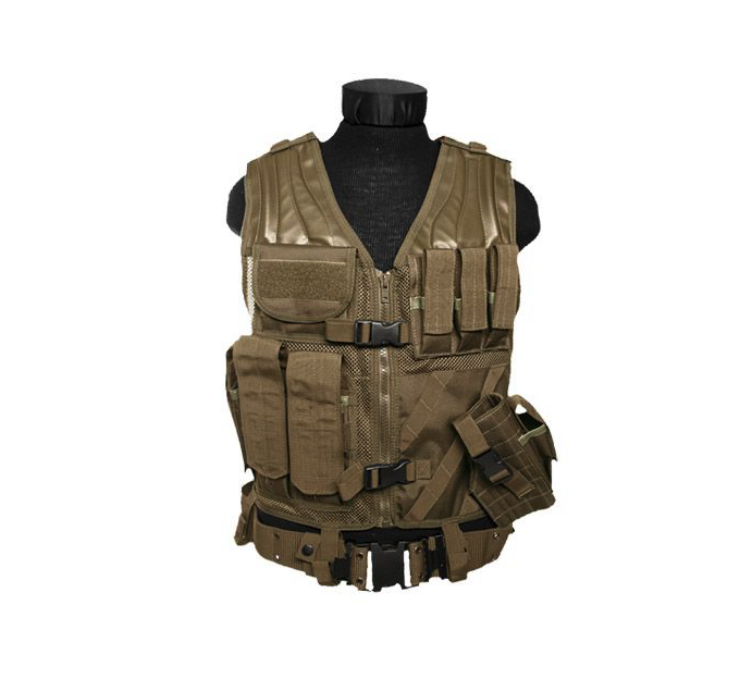 Mil-Tec USMC жилет тактичний з поясом, койотовий коричневий