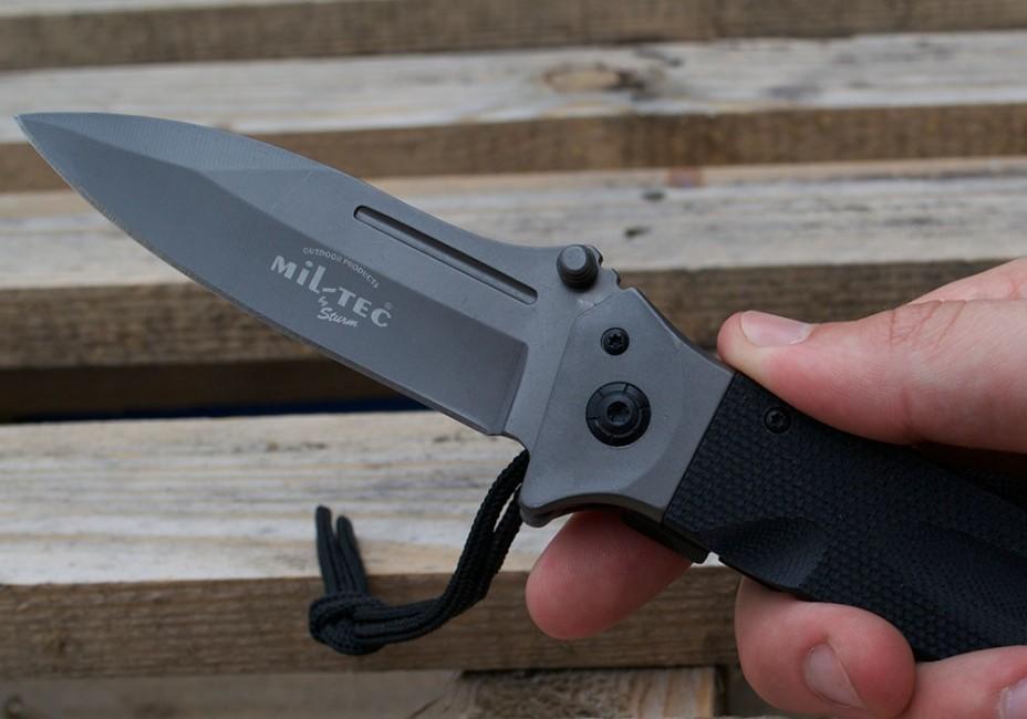 Mil-Tec DA35 складаний ніж Micarta 22см, чорний