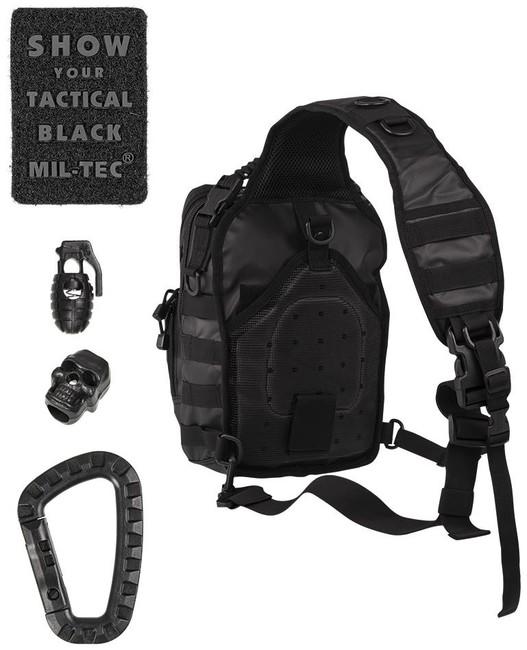 Mil-Tec тактичний однолямковий рюкзак, чорний, 10L