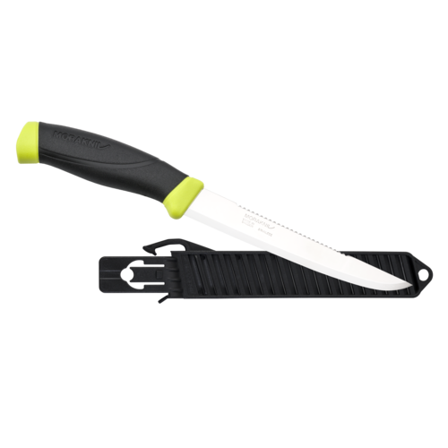 Morakniv Fishing Comfort Scaler 150 рибальський ніж, чорний/лаймово-зелений
