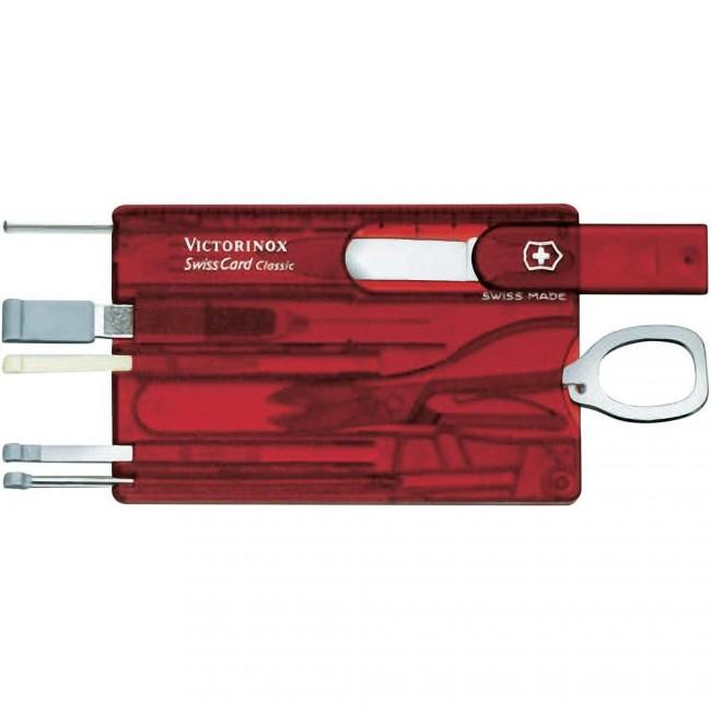 Victorinox SwissCard мультифункціональна карта 10в1, червона