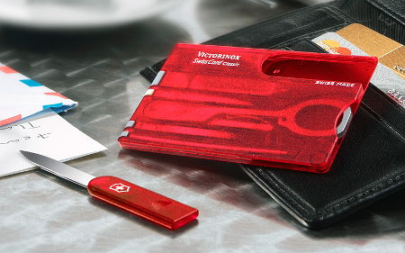 Victorinox SwissCard мультифункціональна карта 10в1, червона