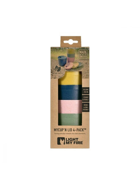 LIGHT MY FIRE MyCup'n Lid short склянка, 4 шт. коричнево-біла