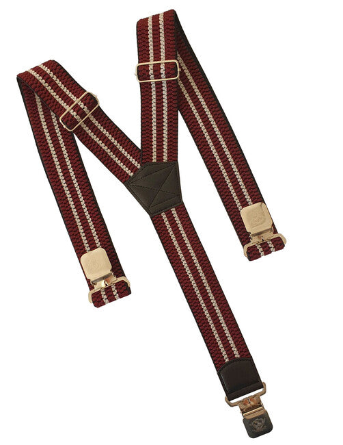 TopGal Natur Stripes застібні підтяжки для штанів, бордові