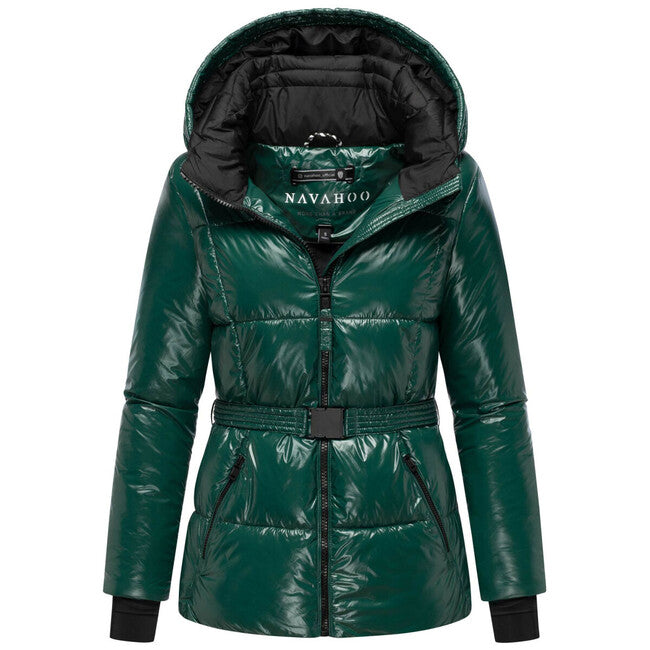 Navahoo EISGLANZ зимова куртка жіноча з капюшоном, evergreen