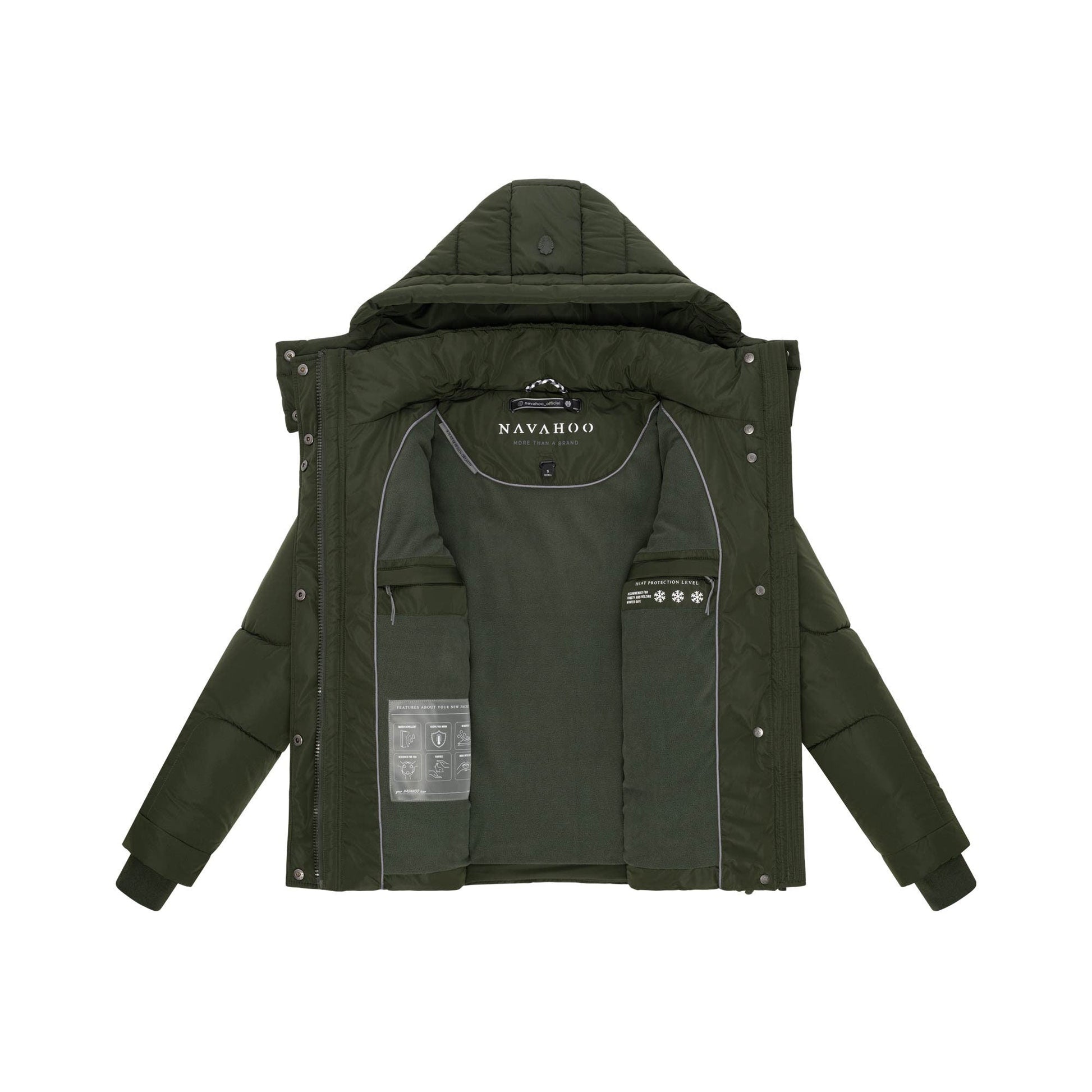 Navahoo Zauberlicht 14 dámska prešívaná bunda, dark olive