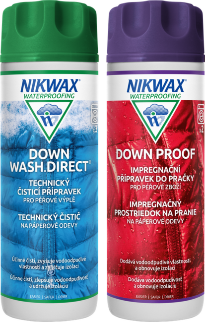 Nikwax Twin Down Wash.Direct / Proof набір 2 шт. препаратів 300ml