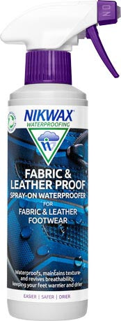 Nikwax Fabric & Leather Proof Spray імпрегнаційний засіб з губкою у спреї для шкіряного та комбінованого взуття, 300ml
