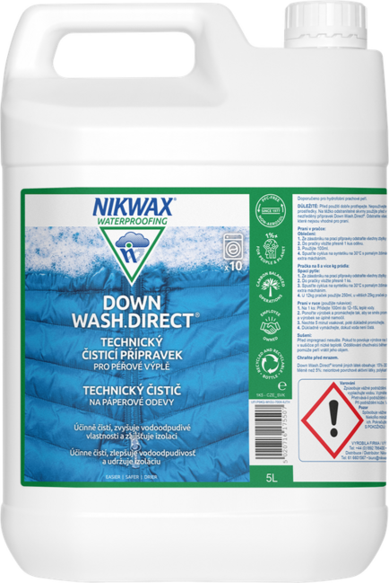 Nikwax Down Wash.Direct засіб для прання водонепроникного і звичайного пір'я, 5л