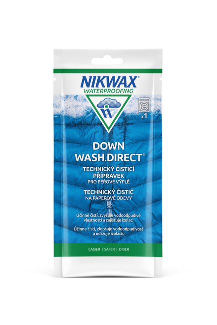 Nikwax Down Wash засіб для прання водовідштовхуючого та звичайного пуху Direct Sachet Wash.Direct, 100ml