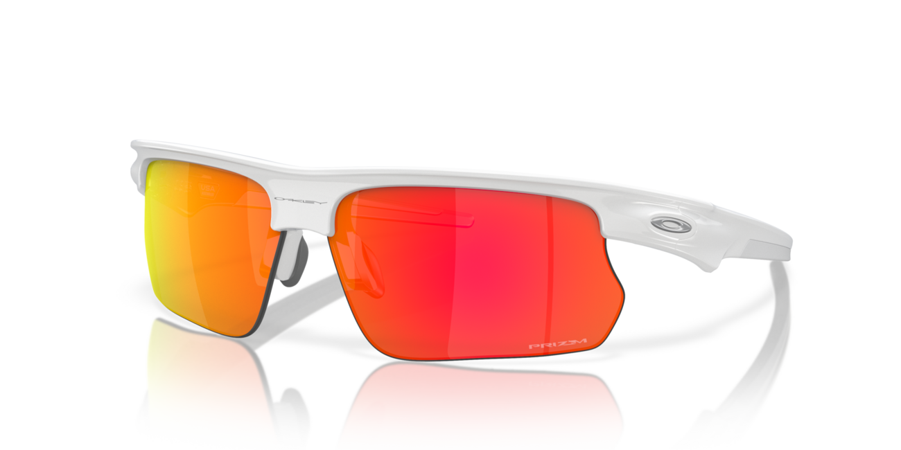 Oakley BISPHAERA сонячні окуляри з оправою polished white та лінзами prizm ruby, 68