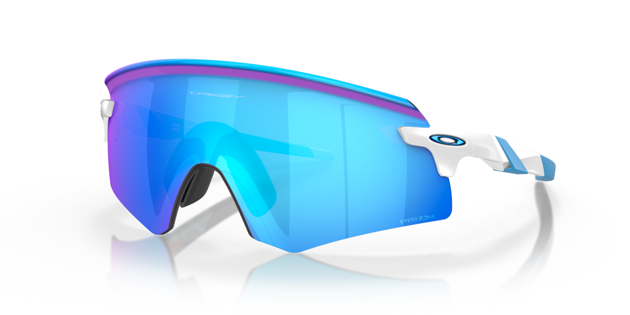 Oakley ENCODER сонячні окуляри з оправою Polished White та лінзами Prizm Sapphire