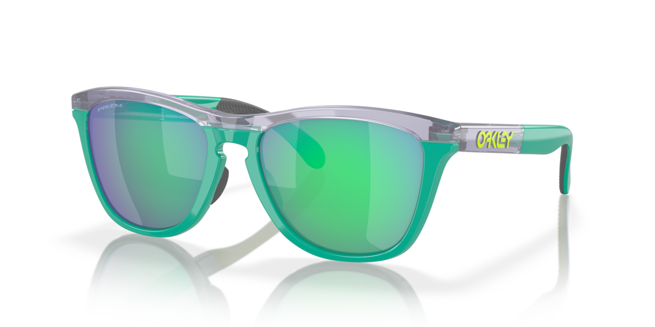 Oakley FROGSKINS RANGE сонячні окуляри з оправою Trans Lilac/Celeste та скельцями Prizm Jade, 55