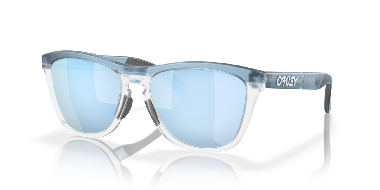 Oakley FROGSKINS RANGE сонцезахисні окуляри з оправою Trans Stonewash/Clear і скельцами Prizm Deep Water Polarized, 55
