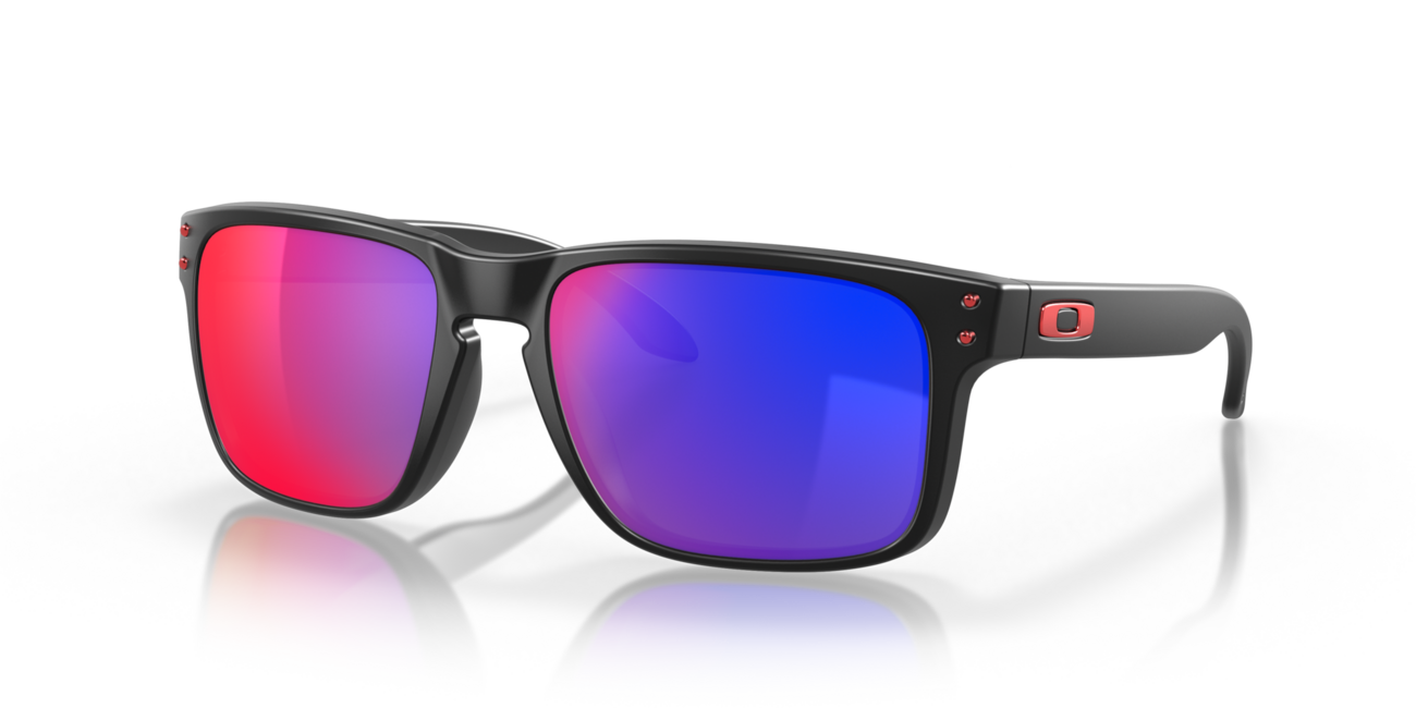 Oakley HOLBROOK сонячні окуляри з матовою чорною оправою та червоними спектральними лінзами Positive Red Iridium, 57