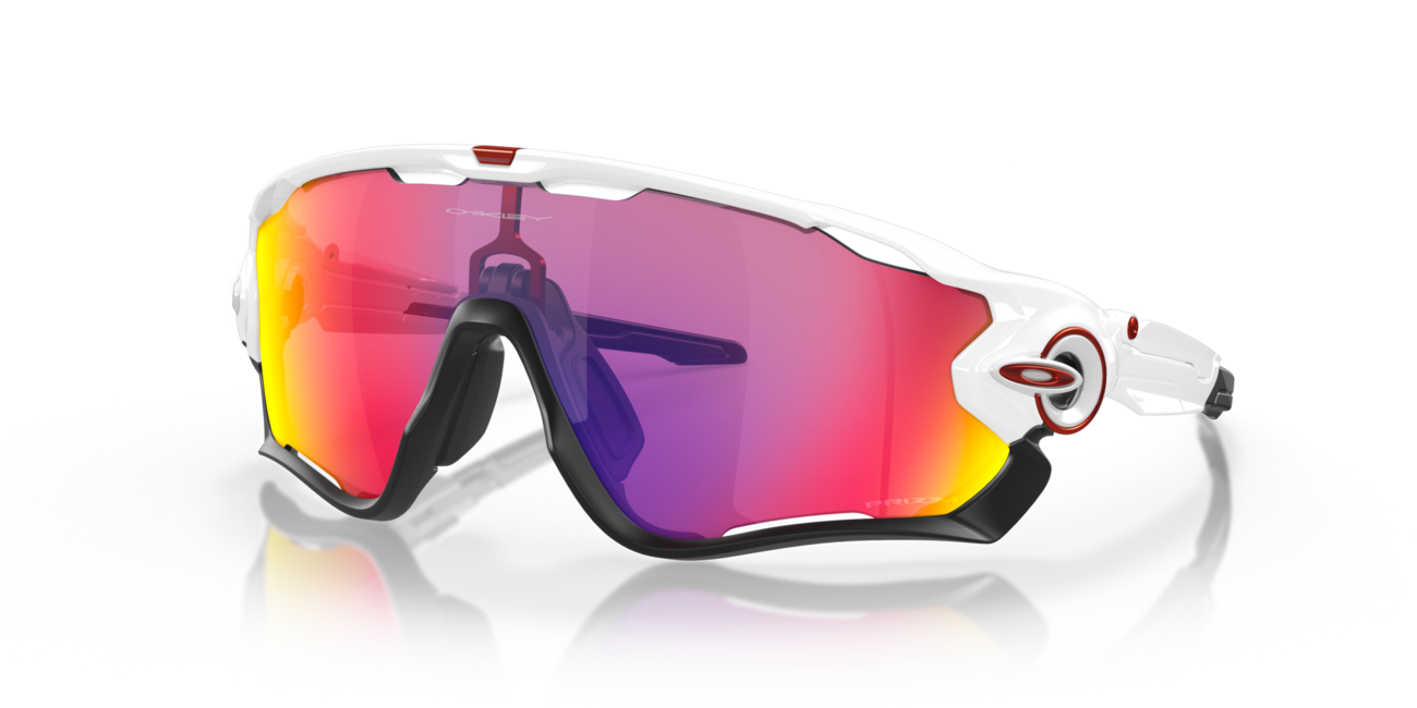 Oakley JAWBREAKER сонячні окуляри з оправою Polished White та лінзами Prizm Road