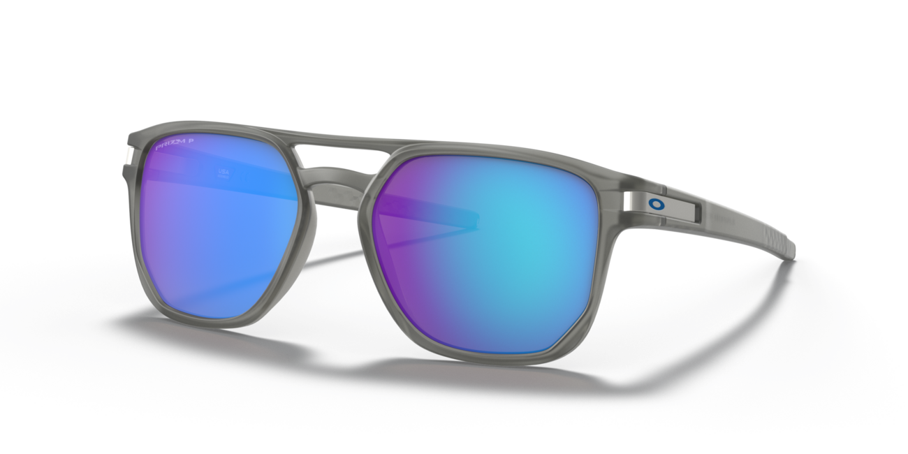 Oakley сонячні окуляри LATCH BETA, matně сірий оправа Ink, лінзи Prizm Sapphire Irid Polar, 54