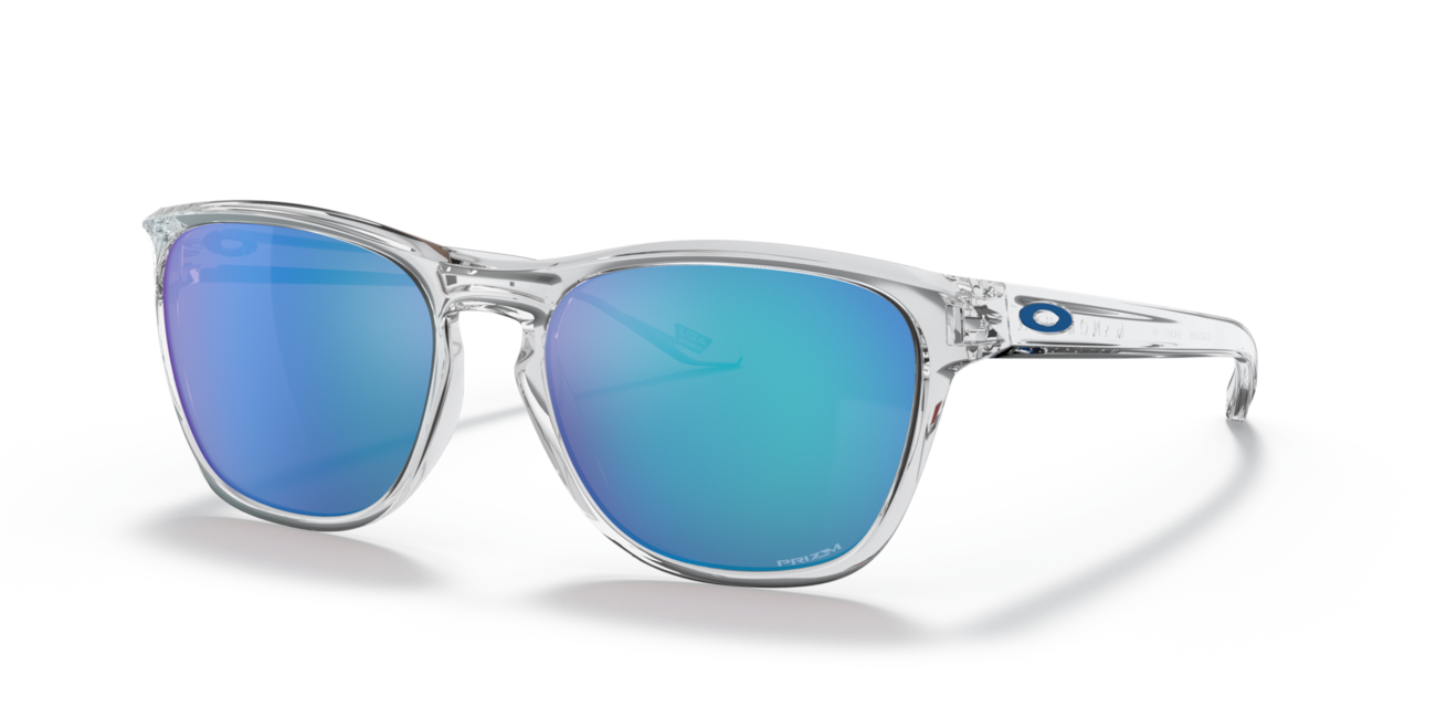 Oakley MANORBURN сонячні окуляри з оправою Polished Clear та зі скельцями Prizm Sapphire 56