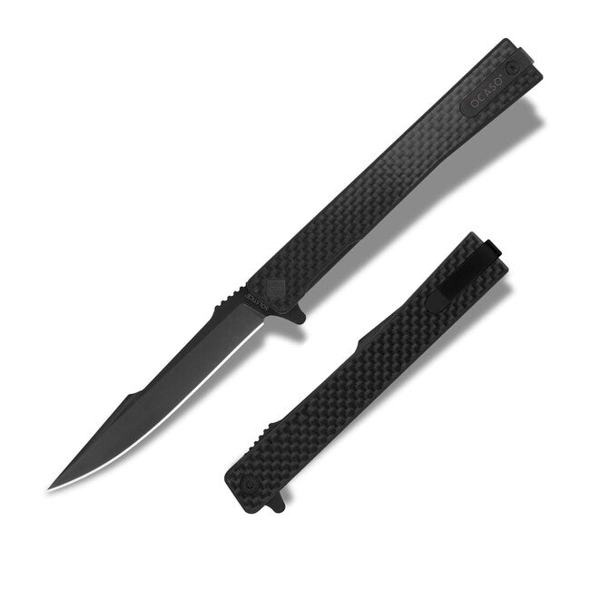 OCASO Solstice складний ніж carbon fiber, чорний / harpoon