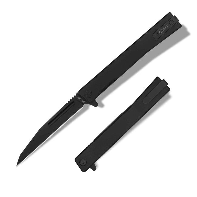OCASO Solstice складний ніж titanium + black / wharncliffe