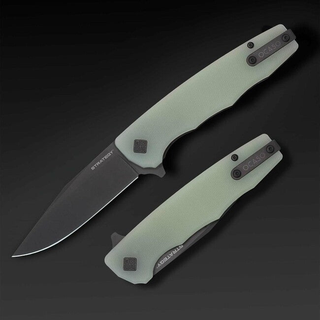 OCASO Strategy складаний ніж з G-10 та чорним PVD, jade