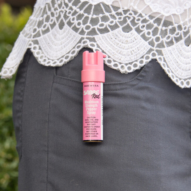 SABRE Red карманний захисний спрей з кліпом, рожевий, 22 ml