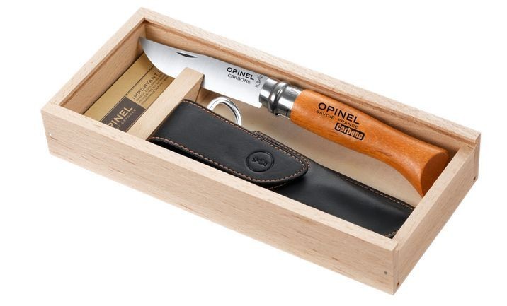 OPINEL N08 ніж carbon, 19 см, з чохлом