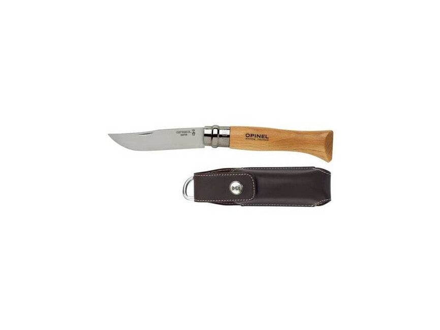 Opinel VR N°08 Inox складаний ніж з чохлом, коричневий