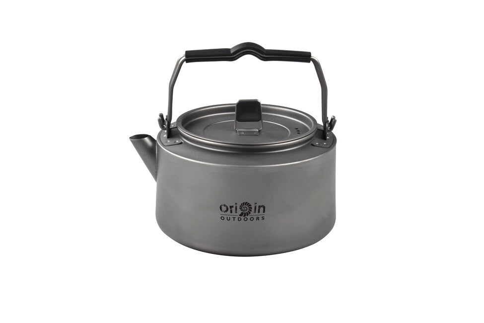 Origin Outdoors Camping Kettle титанова чайник з силіконовими ручками та ситом, 1,2 L