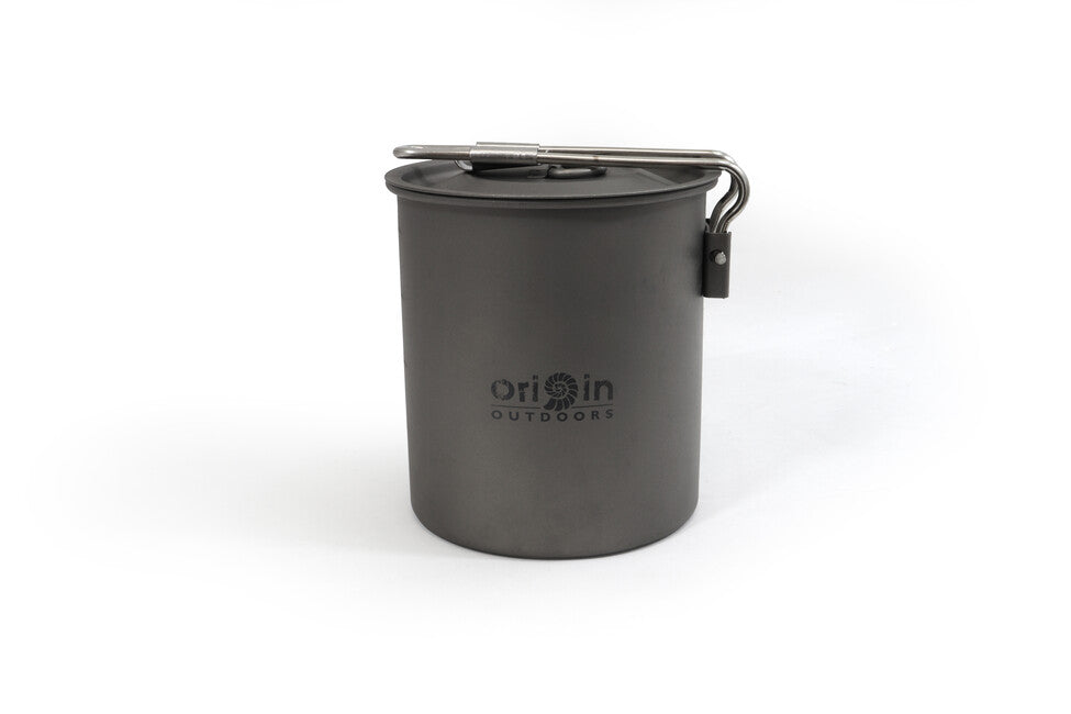 Origin Outdoors Titanium титановий трекінговий горщик/чашка з носиком і складною ручкою Camping Pot, 750 ml