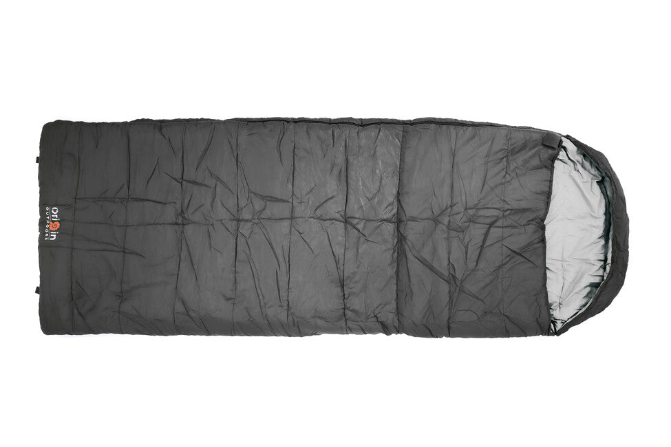 Origin Outdoors Cosy прямокутний спальний мішок, антрацитовий, лівий