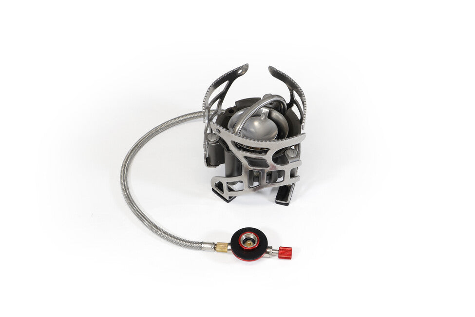 Origin Outdoors Rugged Multifuel компактна багатопаливова кемпінгова плита з паливною фляшою та набором інструментів