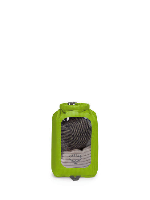 OSPREY DRY SACK 6 непромокаємий мішок з вікном, лаймово-зелений