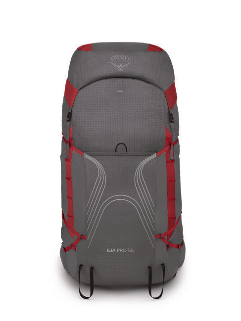OSPREY рюкзак туристичний EJA PRO 55, темно-сірий/яскравочервоний