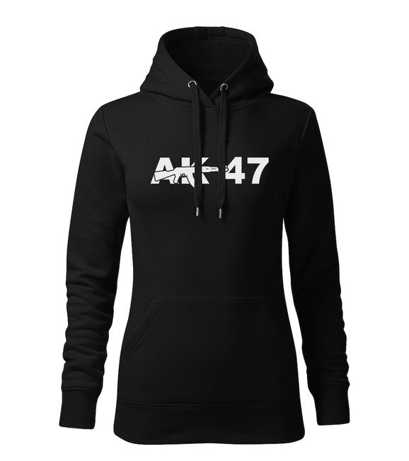 DRAGOWA AK-47 толстовка з капюшоном жіноча, чорна 320g/m2