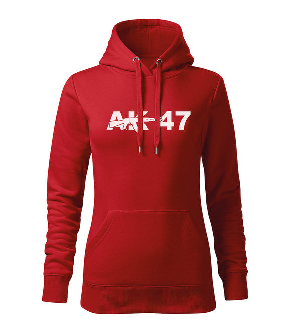 DRAGOWA AK-47 толстовка з капюшоном жіноча, червона 320g/m2