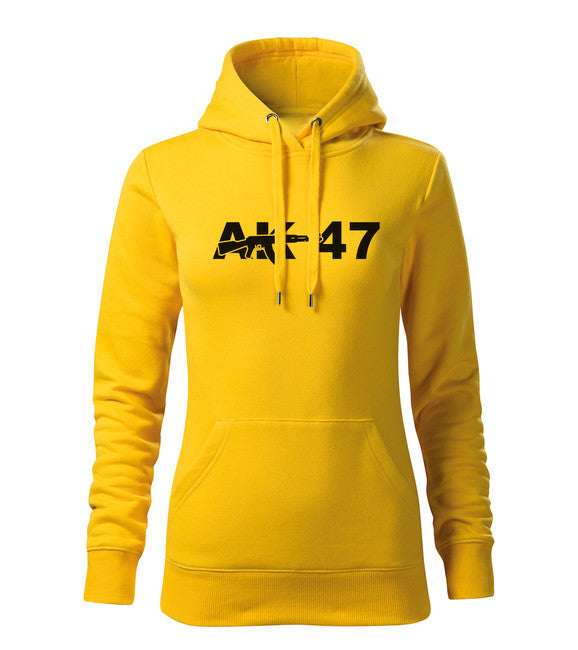 DRAGOWA AK-47 толстовка з капюшоном жіноча, жовта 320g/m2