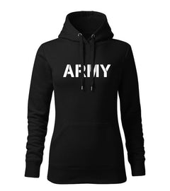 DRAGOWA жіноче худі army 320 g/m², чорне