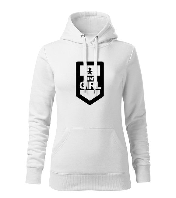 DRAGOWA толстовка з капюшоном жіноча армійська, біла 320g/m2