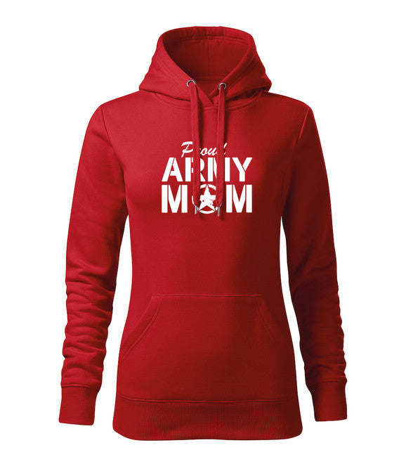 DRAGOWA army mom толстовка з капюшоном жіноча, червона 320g/m2