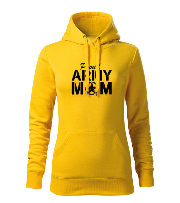 DRAGOWA army mom толстовка з капюшоном жіноча, жовта 320gm2