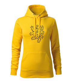 DRAGOWA жіноче худі чеський лев 320 g/m², жовте