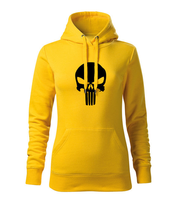 DRAGOWA толстовка жіноча з капюшоном punisher, жовта 320g/m2