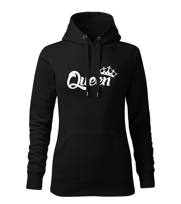 DRAGOWA queen толстовка з капюшоном жіноча, чорна 320g/m2