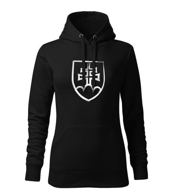 DRAGOWA толстовка жіноча з капюшоном словацький знак, червона 320g/m2