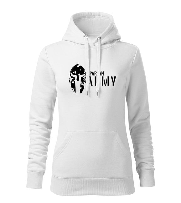 DRAGOWA Spartan Army толстовка з капюшоном жіноча, біла 320g/m2